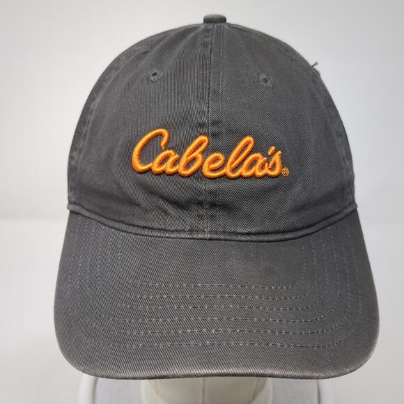 Cabela's Strapback Baseball Cap Gray One Size Adjustable Embroidered 6 Panel - Picture 2 of 11